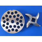 #22 x 3/8" hole STAINLESS Meat Grinding Grinder Plate disc & Cutter Knife